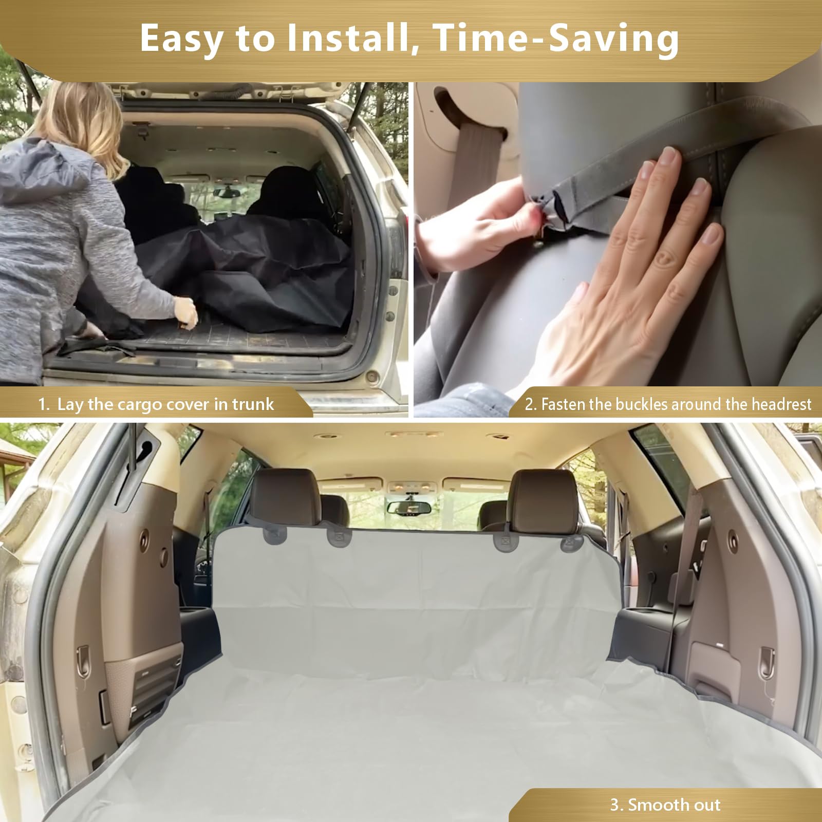 F-color SUV Cargo Liner wipe-clean surface for effortless maintenance