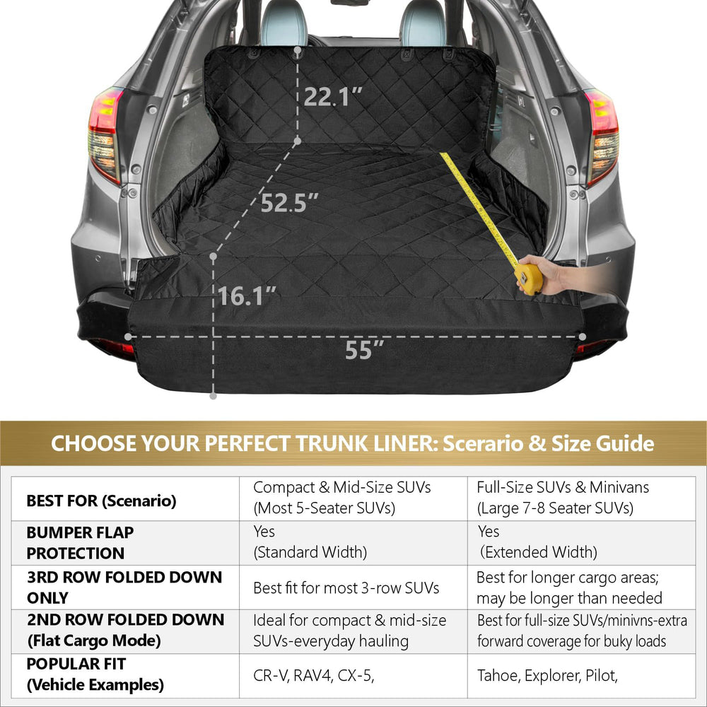 F-color SUV Cargo Liner extra-large non-slip net keeps items in place