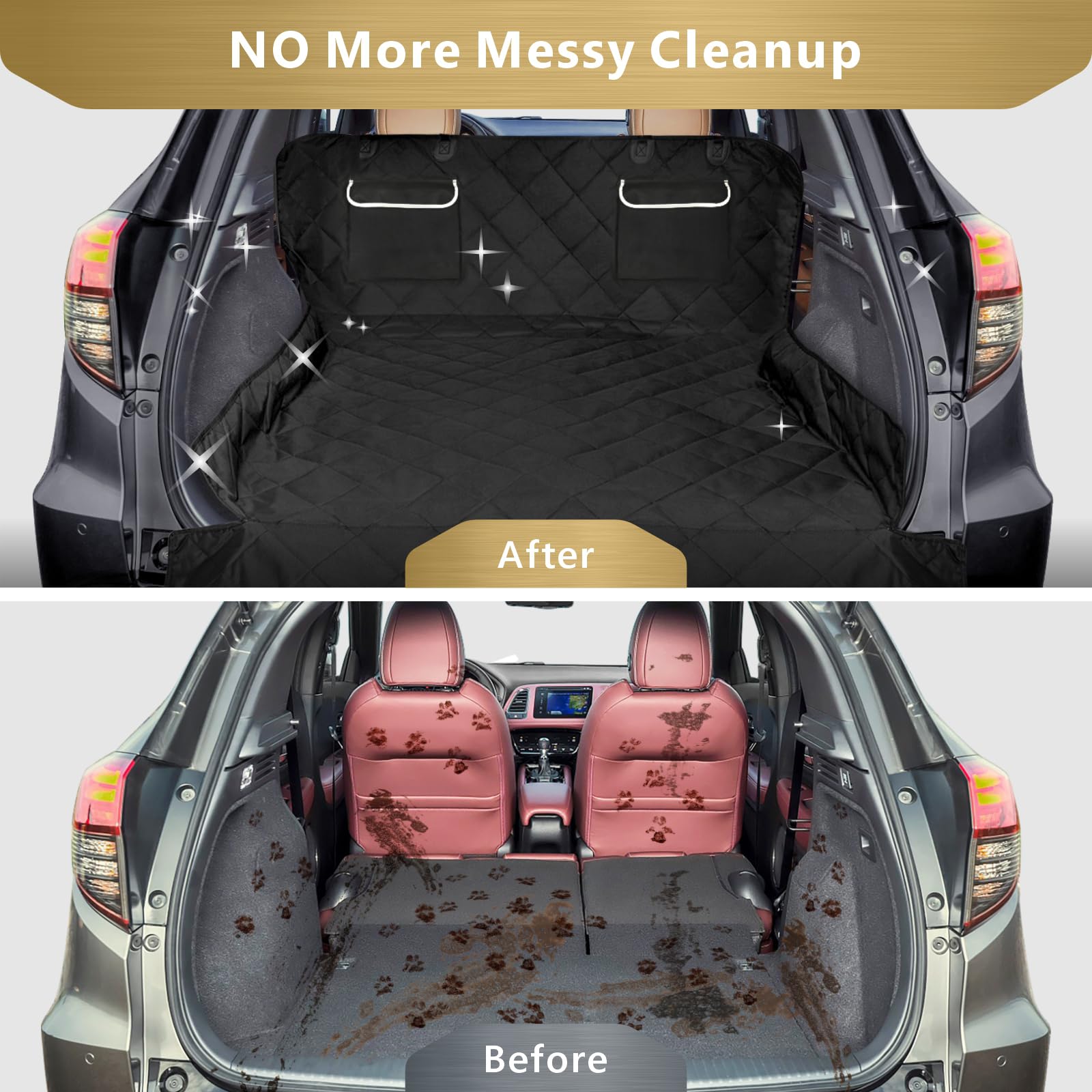 F-color cargo liner non-slip bottom keeps footing stable during drives.