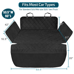 F-color SUV Cargo Liner side flaps shield the interior walls from fur and dirt
