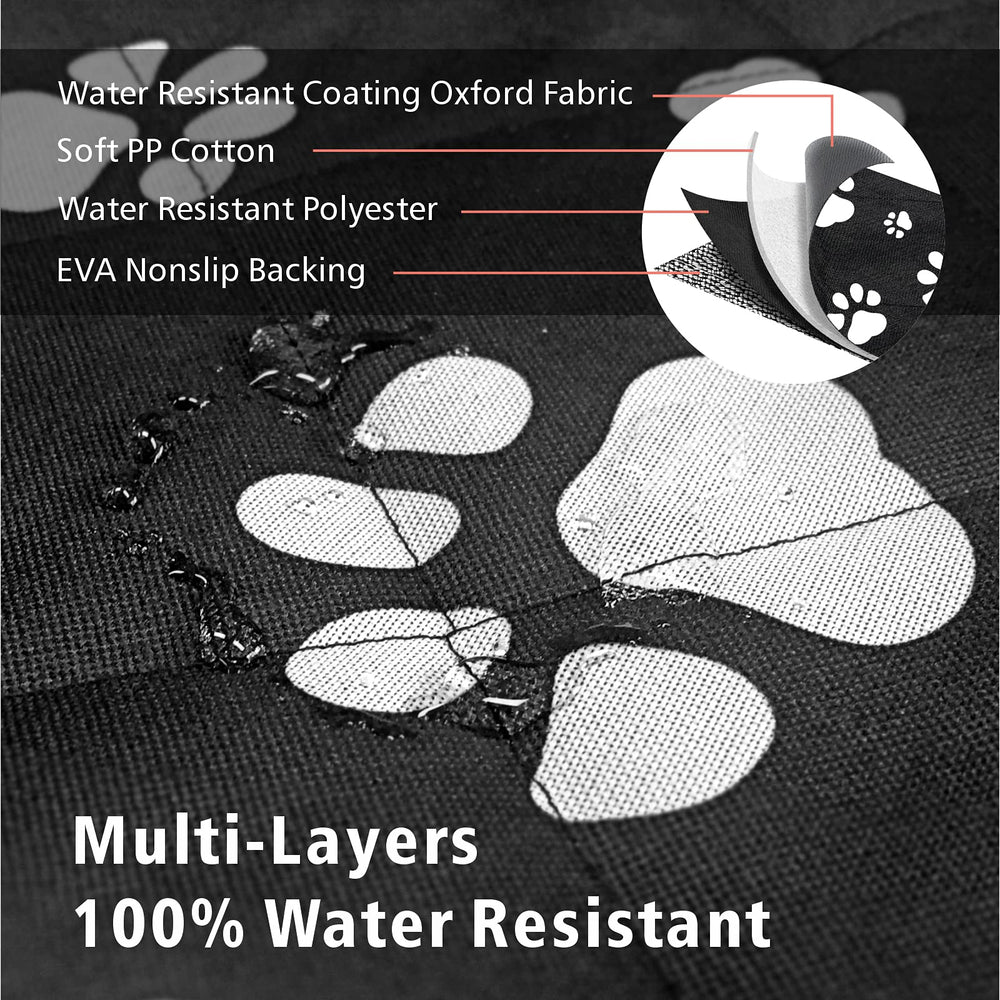 F-color water-resistant fabric close-up resists spills and damp paws
