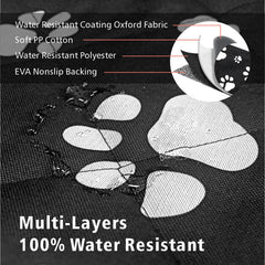 F-color water-resistant fabric close-up resists spills and damp paws