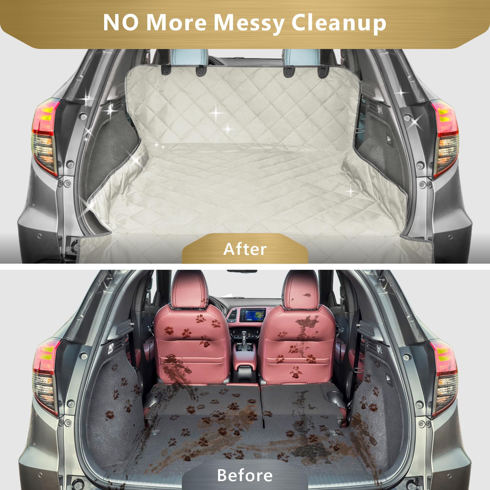 F-color SUV Cargo Liner water-resistant layers prevent leaks and odors