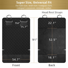 F-color cargo liner waterproof layer blocks spills from reaching seats.