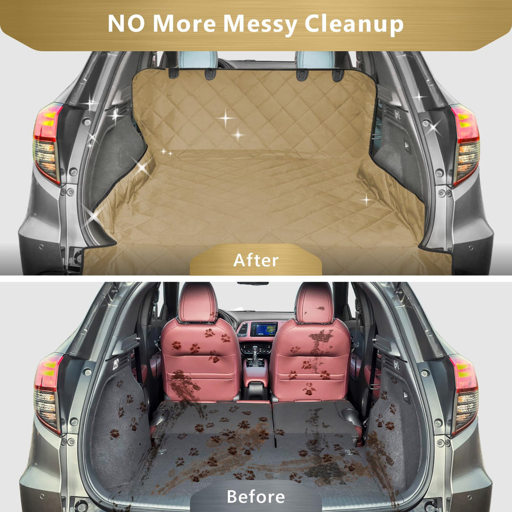 F-color water-resistant four-layer fabric shields seats from moisture.