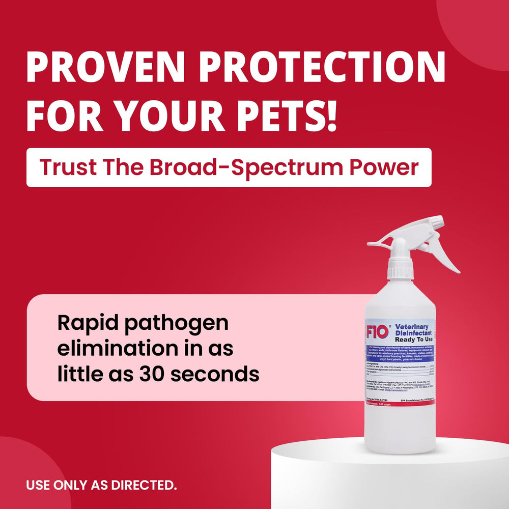 F10 disinfectant for terrariums to protect reptile environments.
