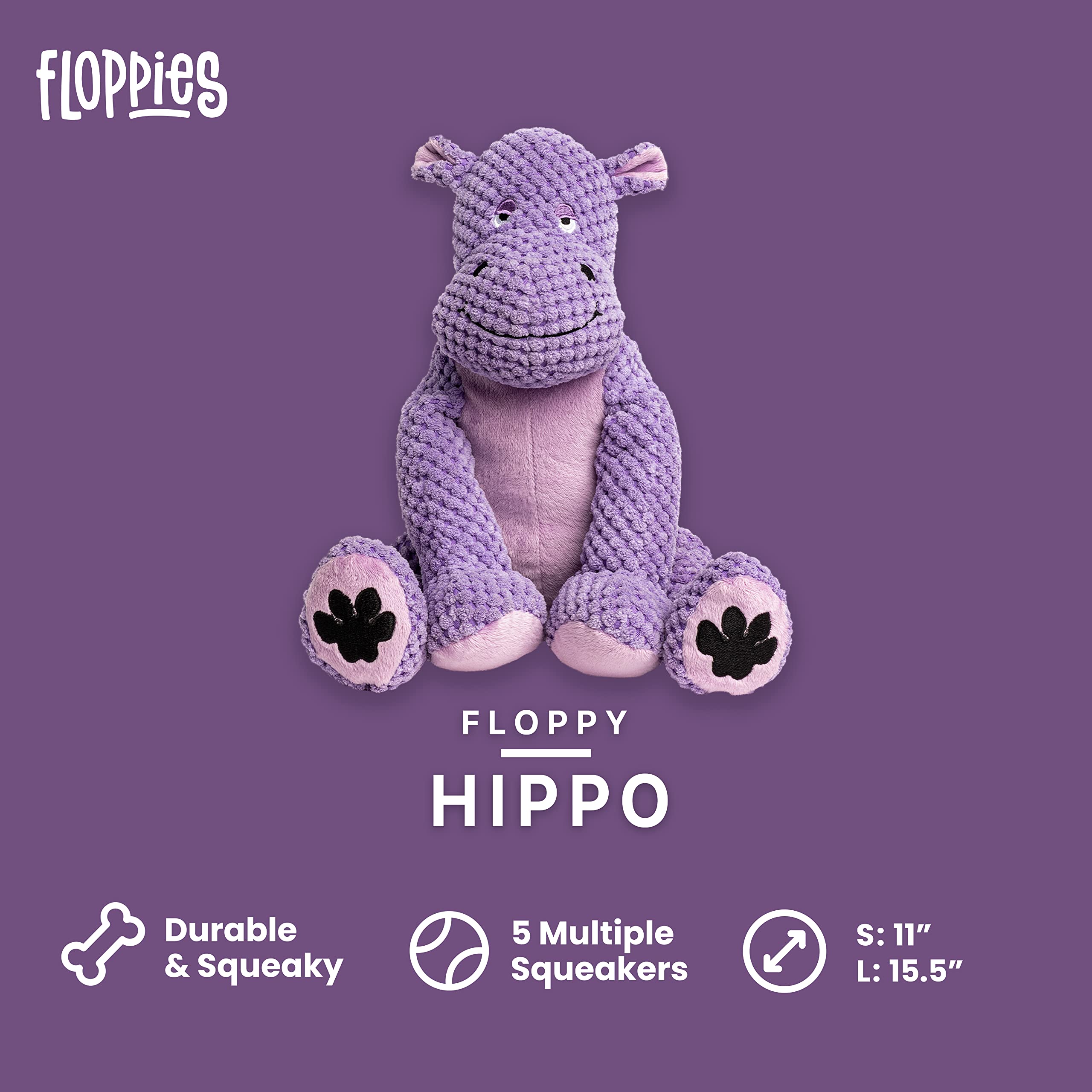 fabdog Floppies bunny plush toy with bright colors for interactive play.