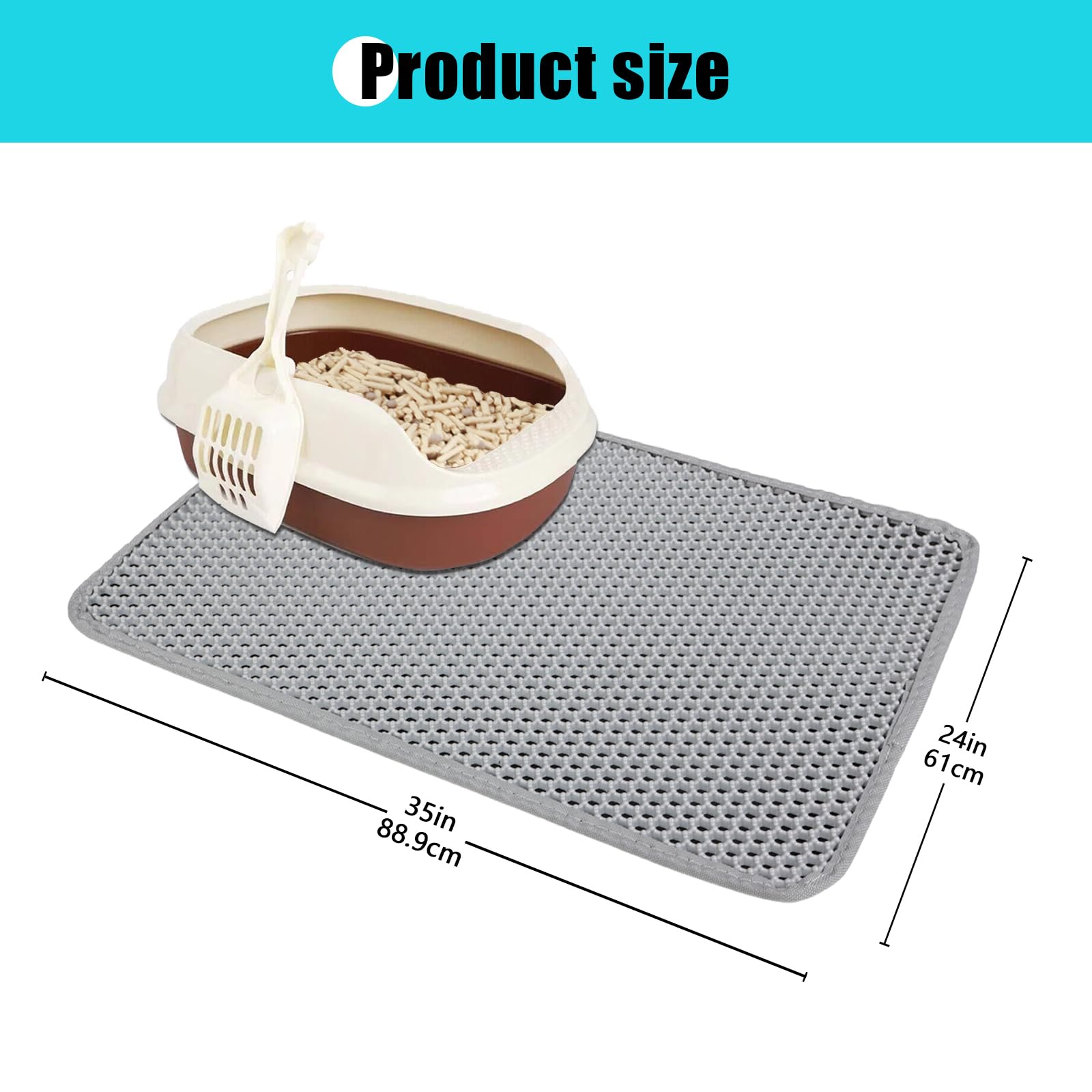 FADEYJ mat opens like a bag for quick disposal and cleaning