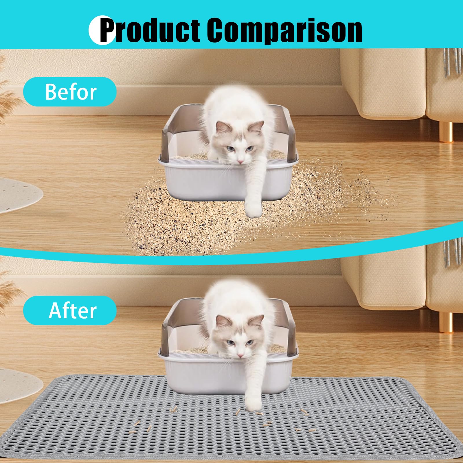 FADEYJ double-layer honeycomb design catches litter effectively
