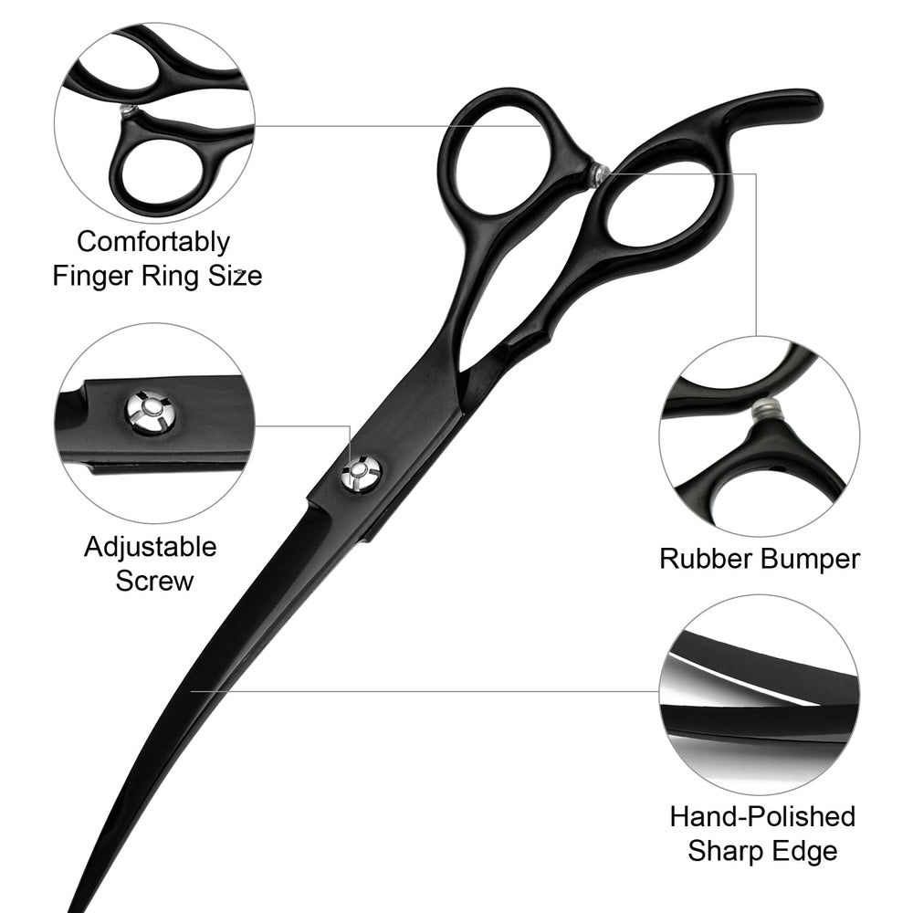 FAIGEO thinning scissors 7-3 inch for thinning thick coats efficiently.