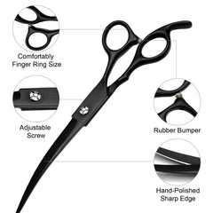 FAIGEO thinning scissors 7-3 inch for thinning thick coats efficiently.