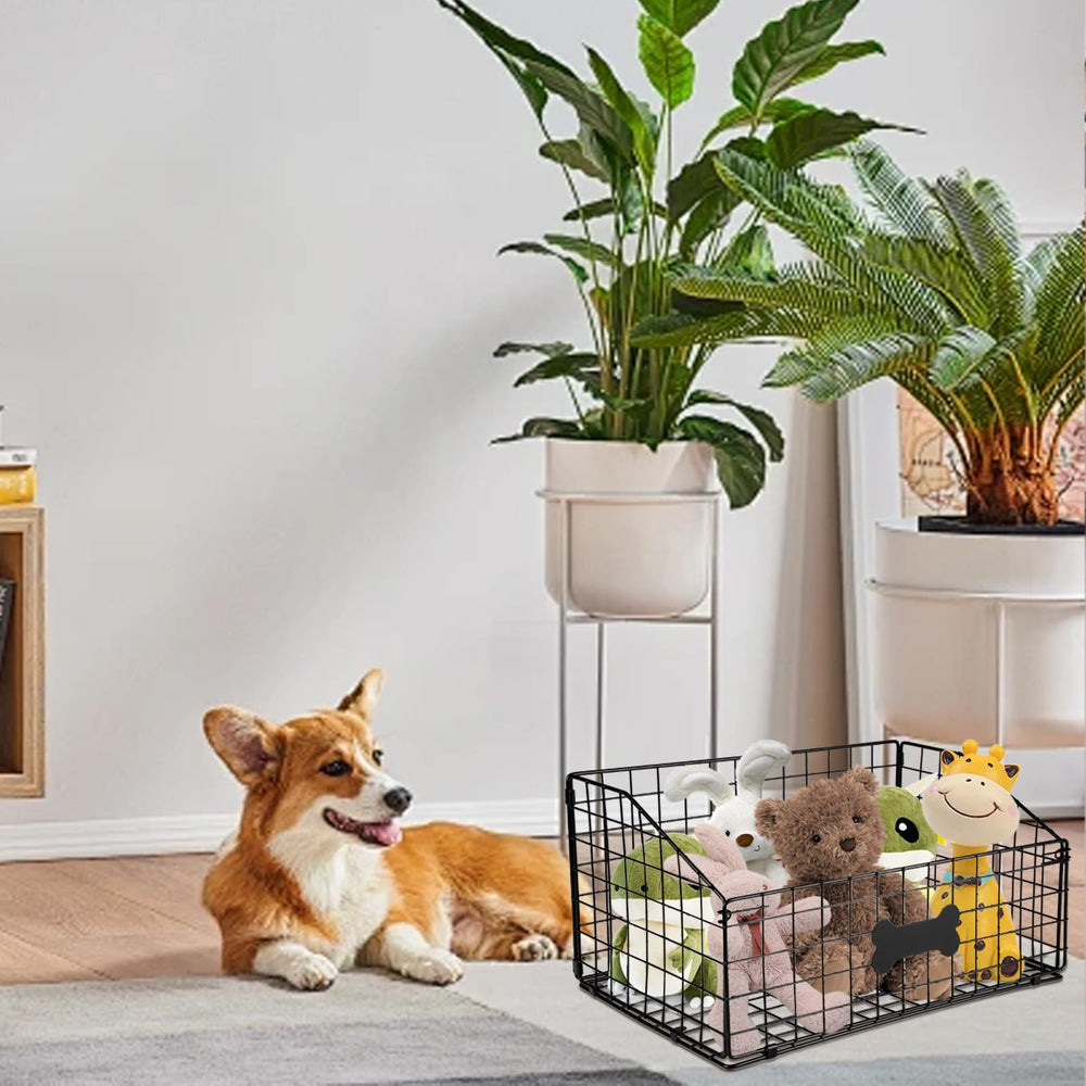 Faihats large dog toy basket metal chew-friendly design supports playful pets