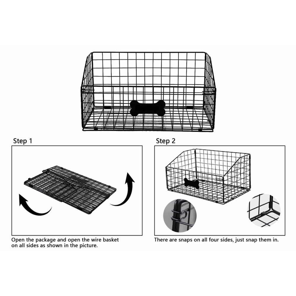Faihats large dog toy basket metal rust-free finish remains pristine in busy areas
