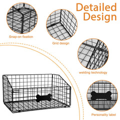 Faihats large dog toy basket metal side view highlights spacious interior for toy organization