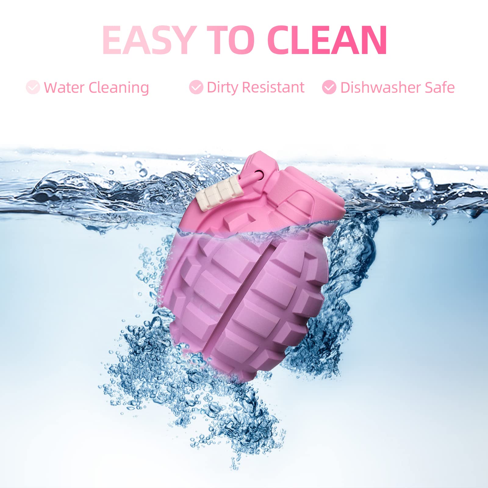 Fairsh pink grenade in action encouraging interactive play
