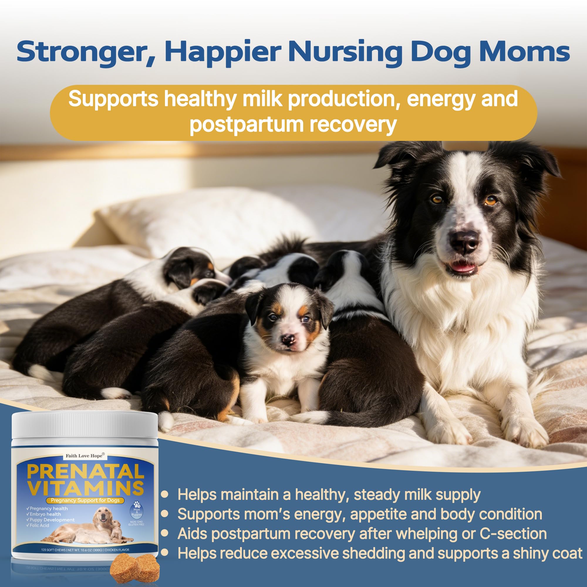 Faith Love Hope DHA omega-3 focus supports cognitive development.