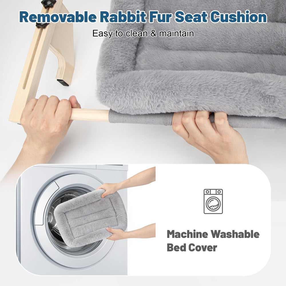 Famifit sturdy pine design supports active cats without scratching your surfaces.