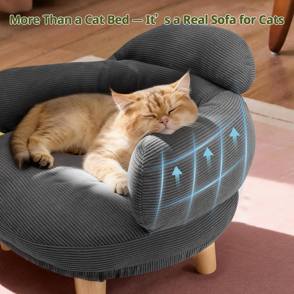 Famifit Cat Sofa deep cushion seat supports curling up for naps.