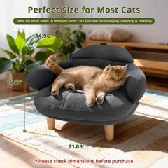 Famifit Cat Sofa velvet fabric offers soft, breathable comfort year-round.