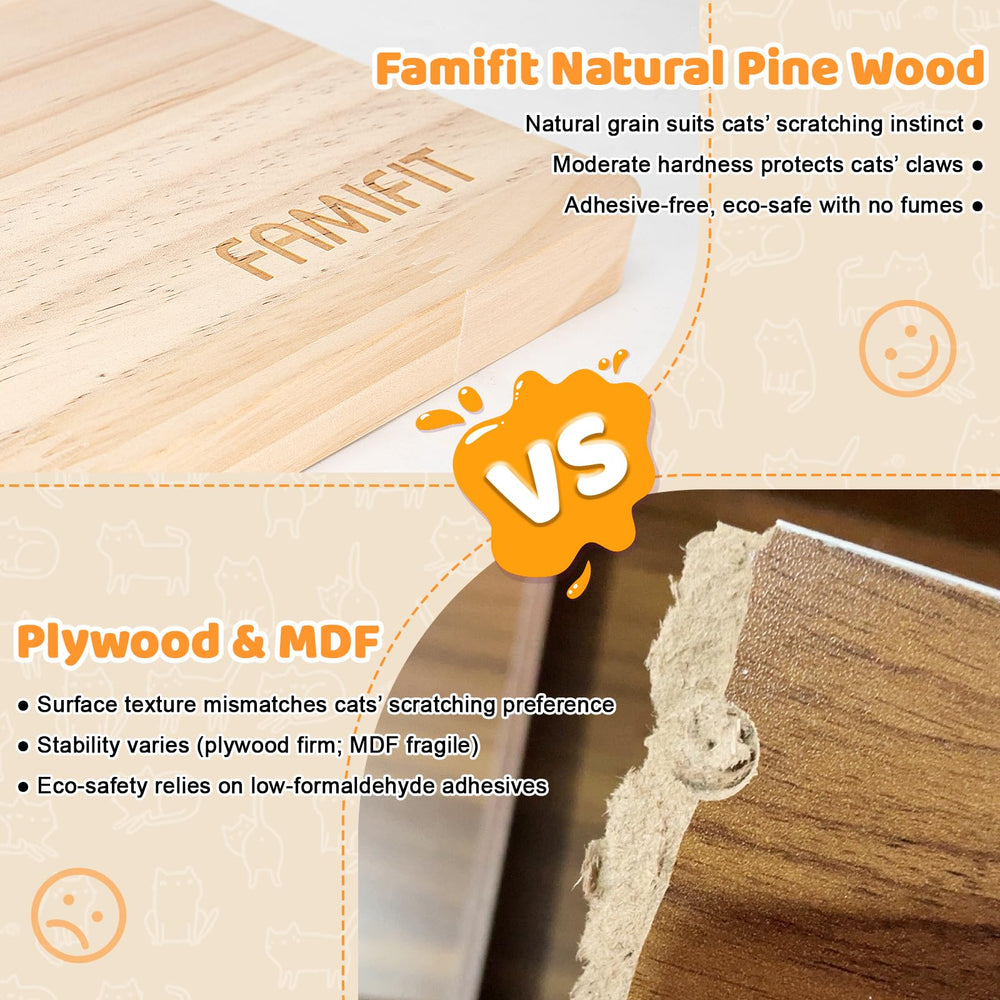 Famifit Cat Window Perch Hammock adjustable posts shown in low, mid, and high positions.