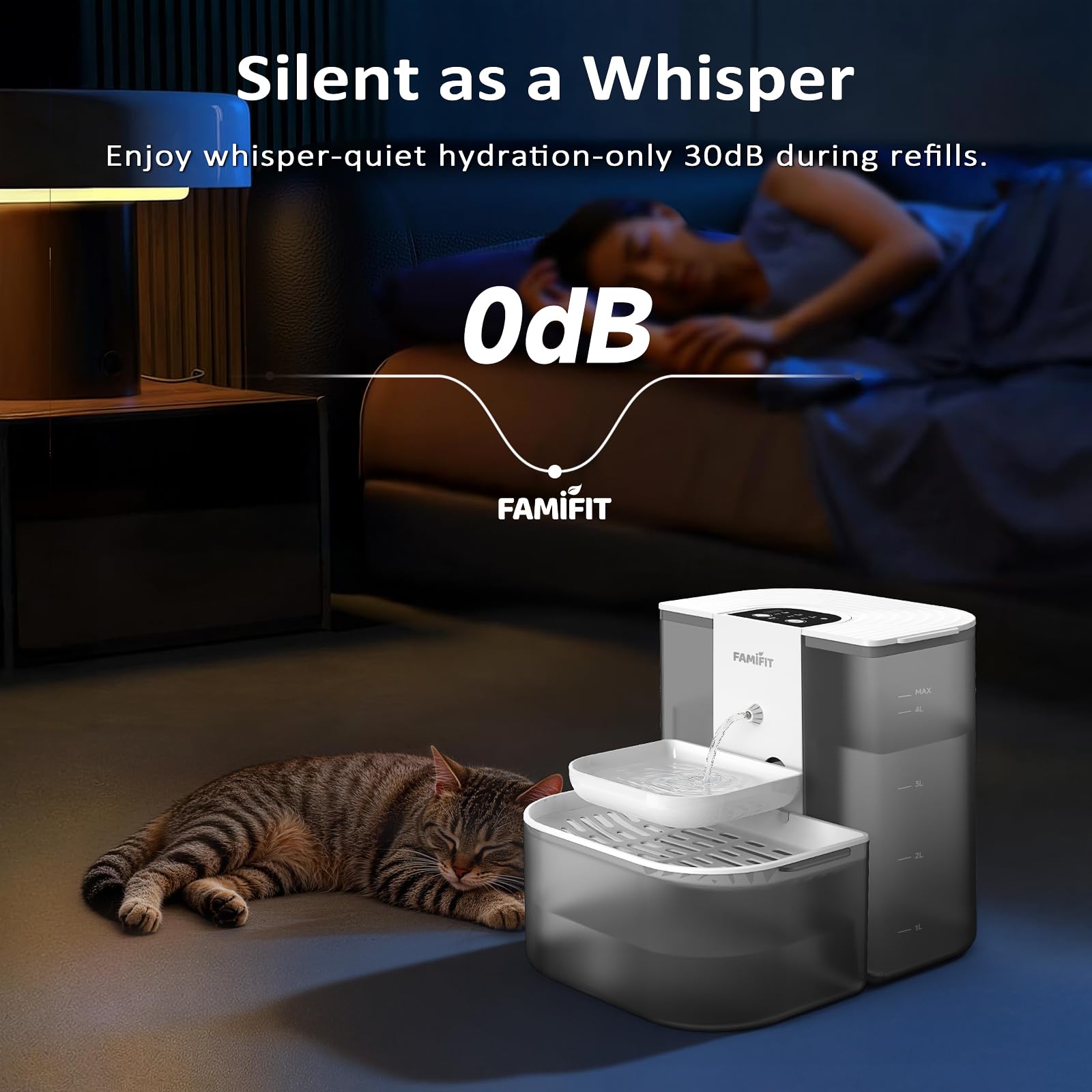 Ultra quiet operation suitable for bedrooms and living rooms