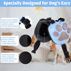 Famikako dog ear muffs adjustable band ensures secure coverage for active dogs.