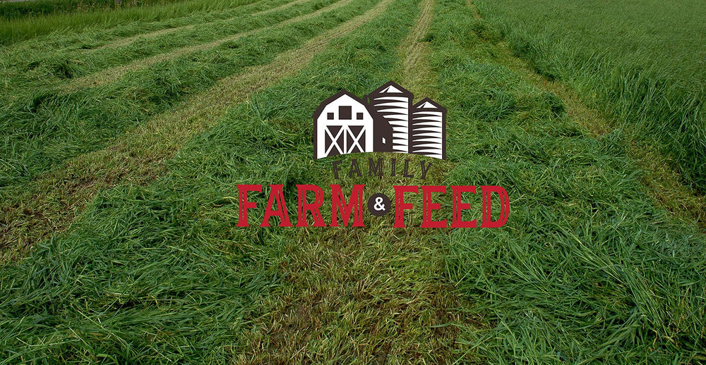 Family Farm and Feed alfalfa pellets shown as horse bedding option for versatile farm use.
