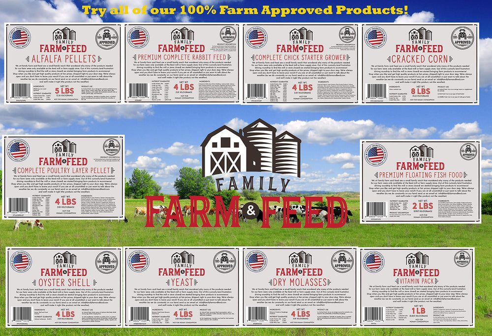 Sealed FAMILY FARM AND FEED Brewers Yeast storage tub