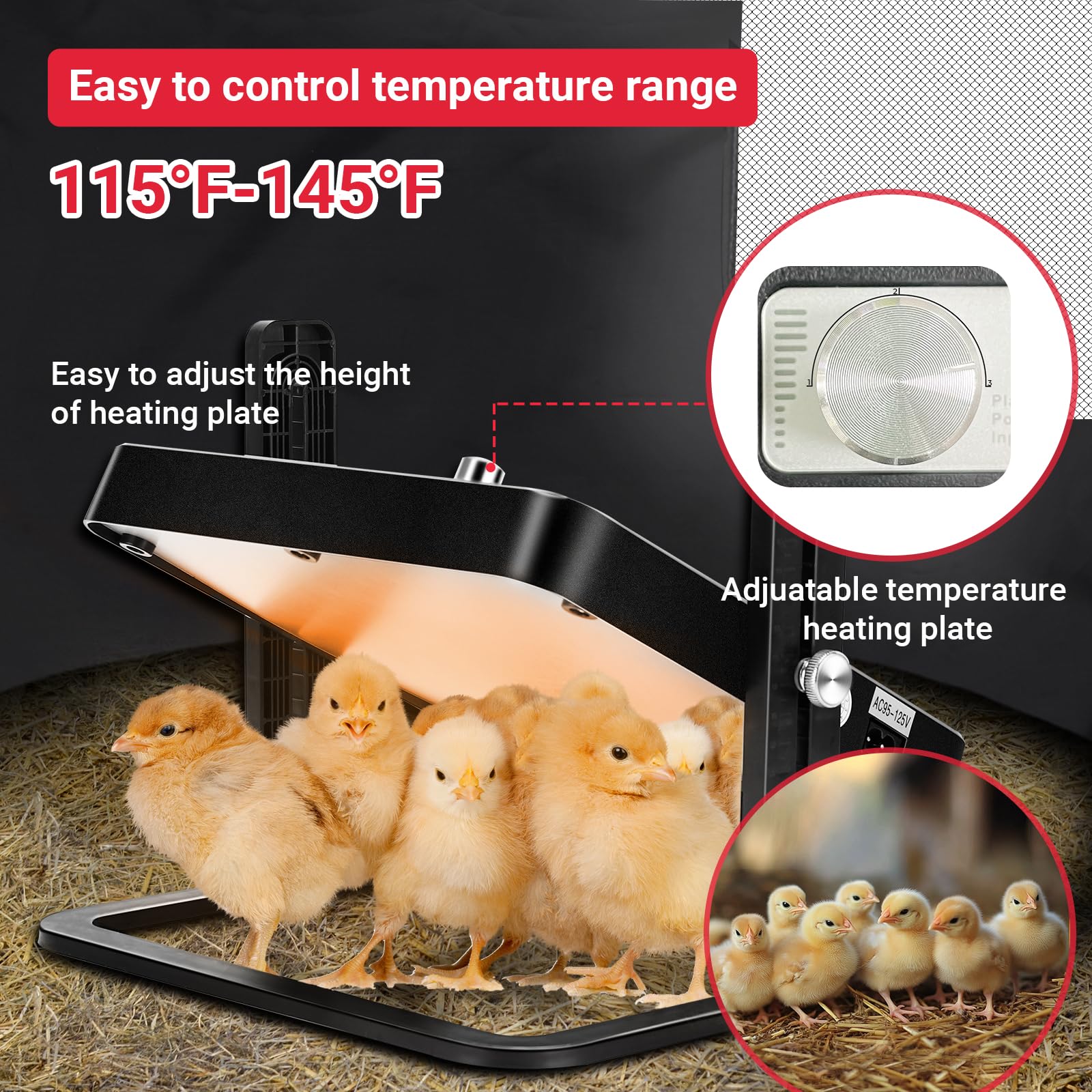 FAMIROSA brooder box ventilation mesh for airflow and dry conditions.