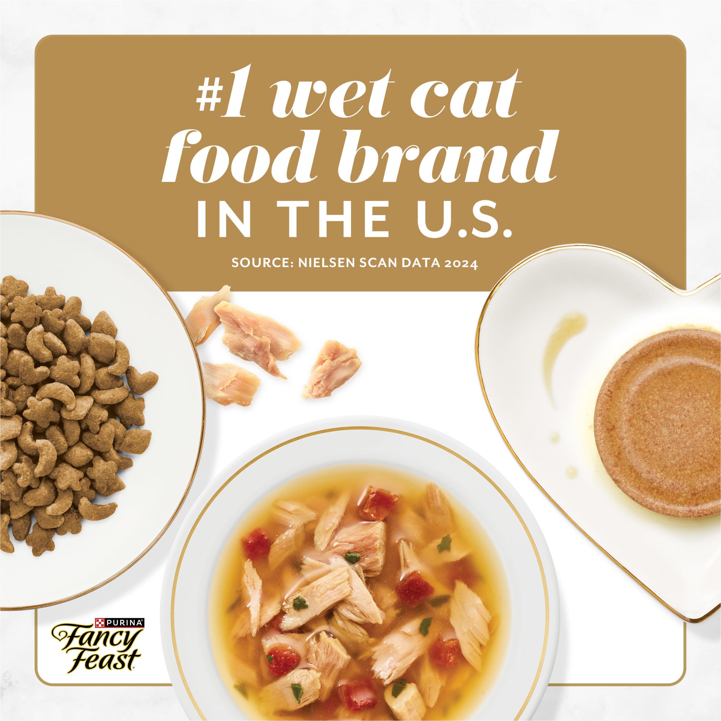 Fancy Feast 2.8 oz tubs with snap-open design for tidy, no-mess meals
