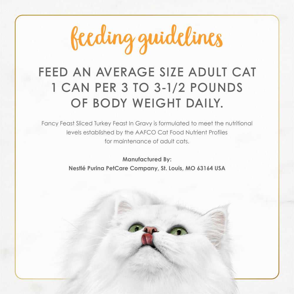 Fancy Feast nutrition icons indicating balanced adult cat nutrition