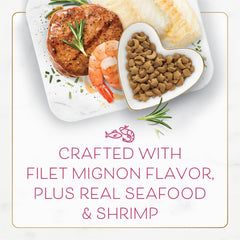 Fancy Feast baked-morsels-crunch image underscores light coating and satisfying crunch.