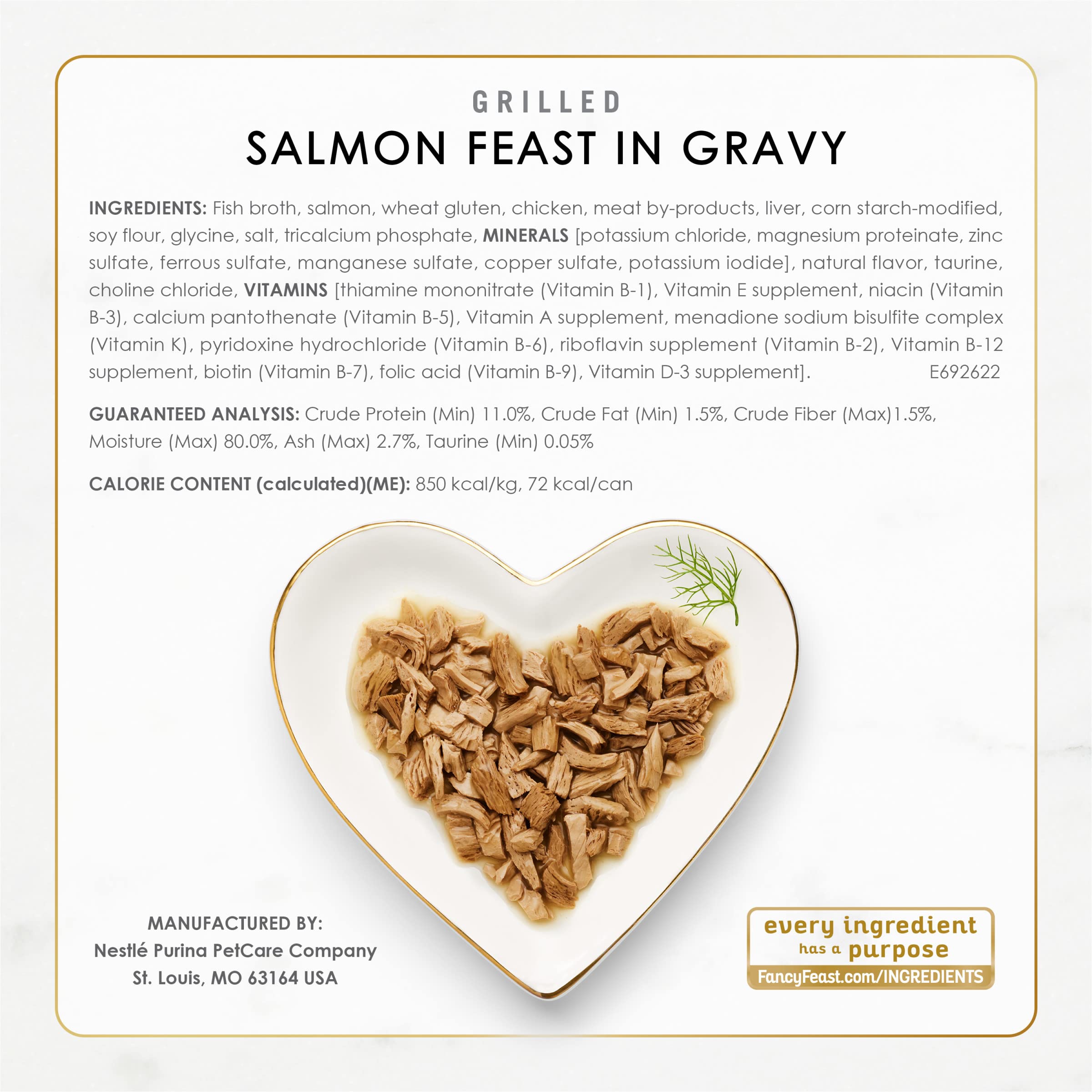 Fancy Feast balanced-nutrition-adult-cat delivers complete nutrition in each can.