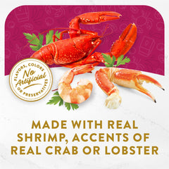 Fancy Feast Broth Crab Accents pouch highlights real crab in savory broth