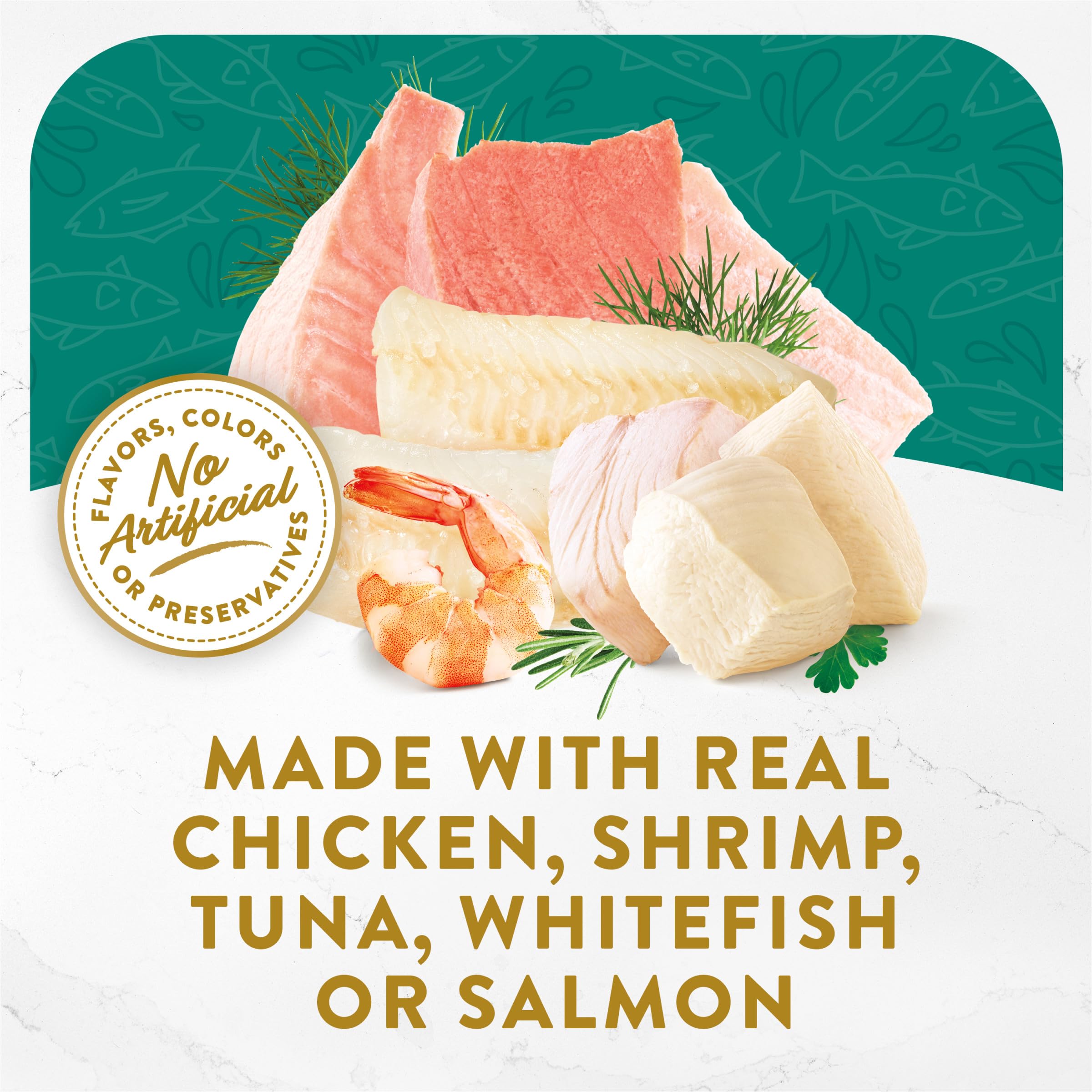Fancy Feast Broth Complement packaging with 20-pack label emphasizing grain-free quality.