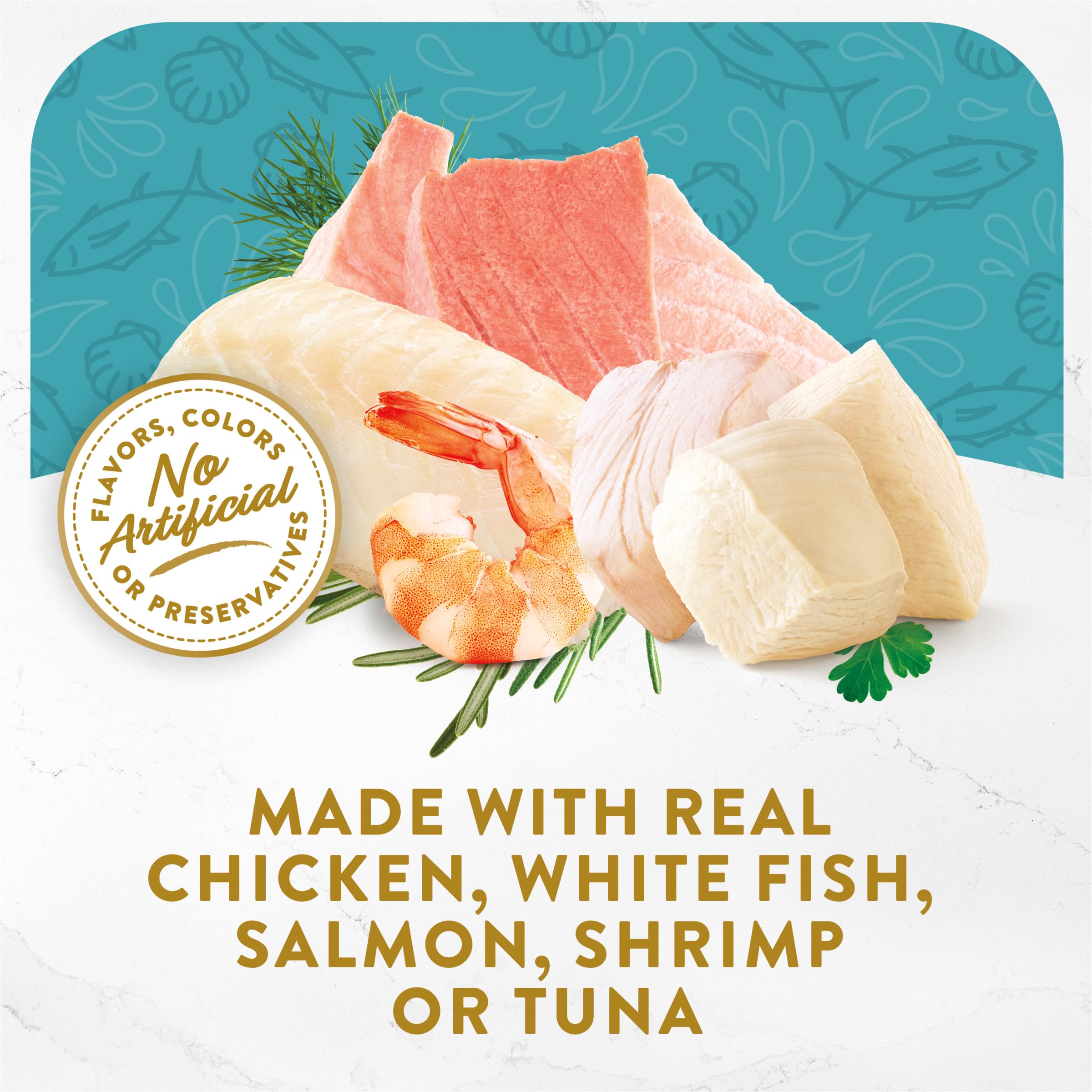 Fancy Feast broths chicken vegetables in silky broth ideal as meal topper.