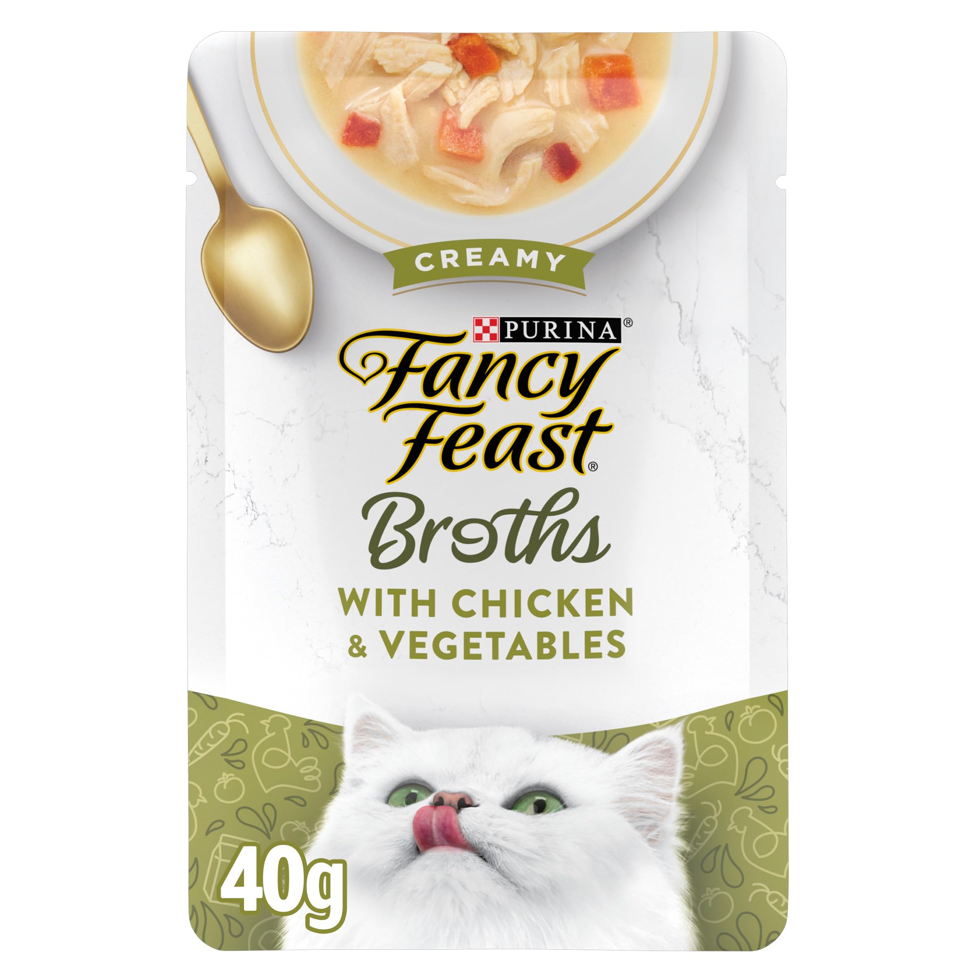 Fancy Feast Broths Classic grain-free formula with no fillers or artificial additives.