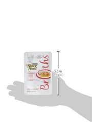 Fancy Feast Broths Classic real protein from seafood entices mealtime.