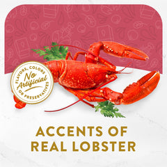 Fancy Feast Broths with real lobster chunks visible in silky broth
