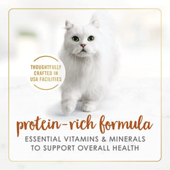 Fancy Feast can label showing nutrition and ingredients for adults.