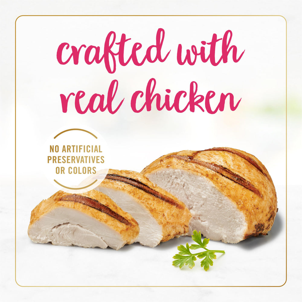 Fancy Feast canned cat food with chicken in gravy for comforting meals