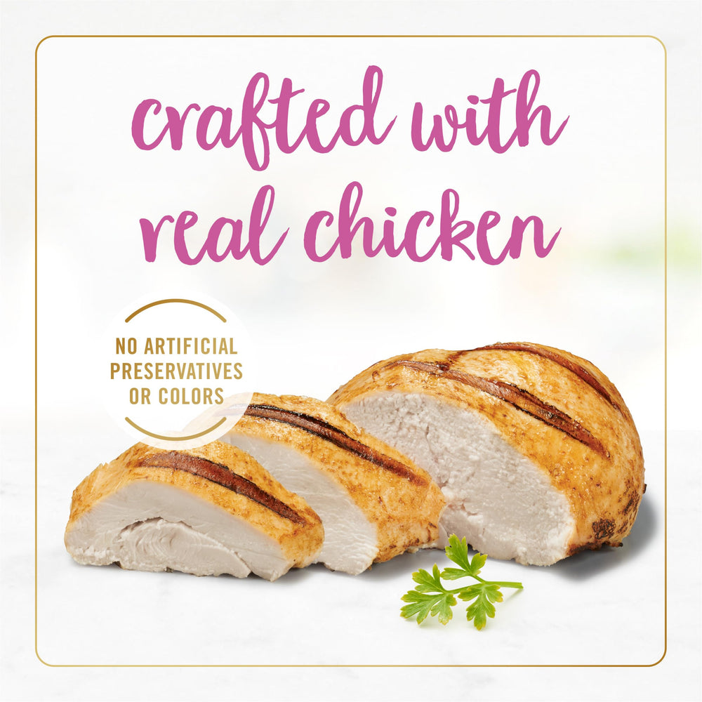 Fancy Feast texture close-up, smooth pate with gravy highlighting premium meal appeal