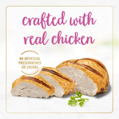 Fancy Feast texture close-up, smooth pate with gravy highlighting premium meal appeal