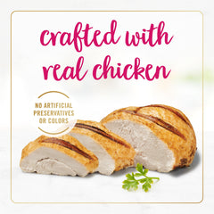 Packaging of Fancy Feast Chicken Feast Classic Pate grain-free packaging signals premium nutrition.