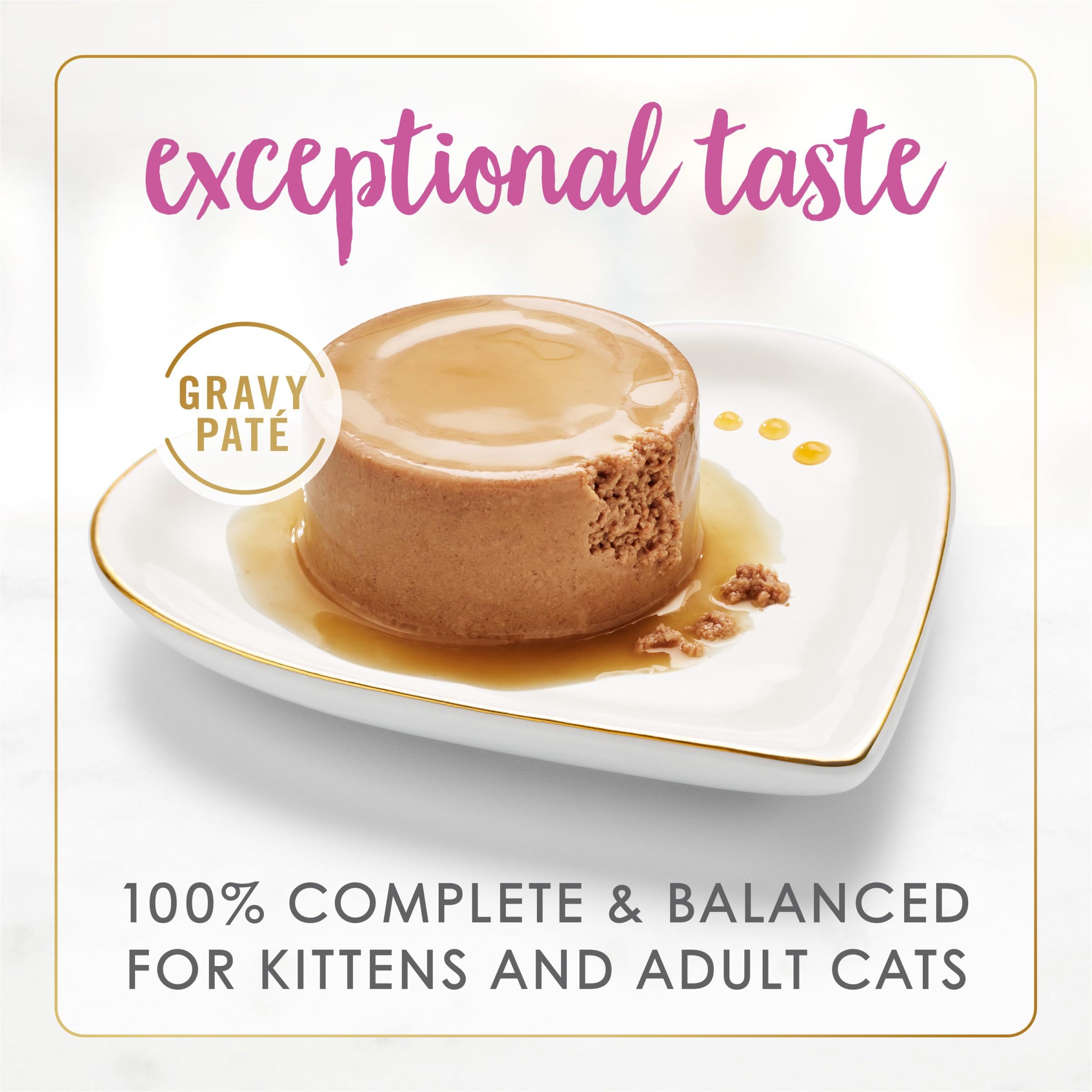 Fancy Feast open can of chicken pâté with gravy, ready to serve at mealtime