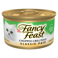 Fancy Feast Chopped Grill Feast Pate can pack 24 for convenient daily servings