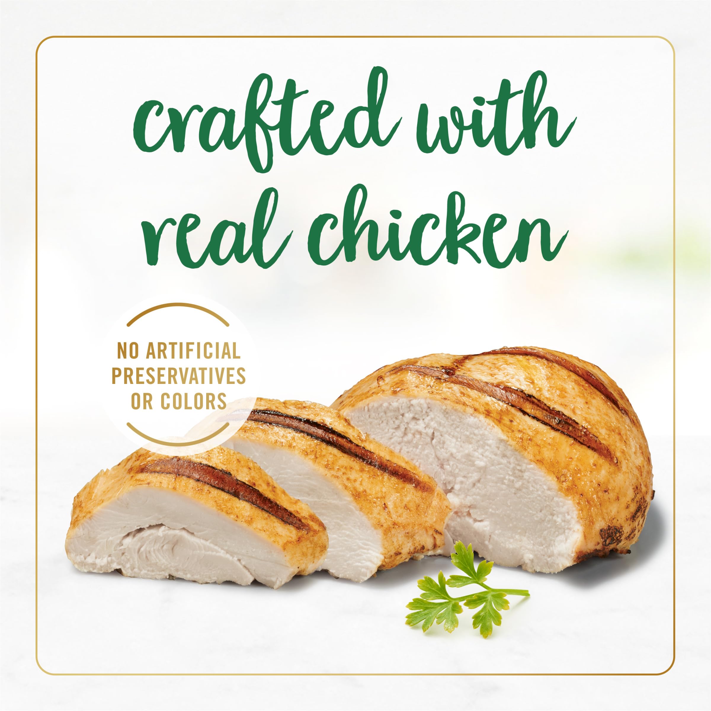 Fancy Feast Chunky Chicken Feast 24-pack display shows convenient multiple meals.