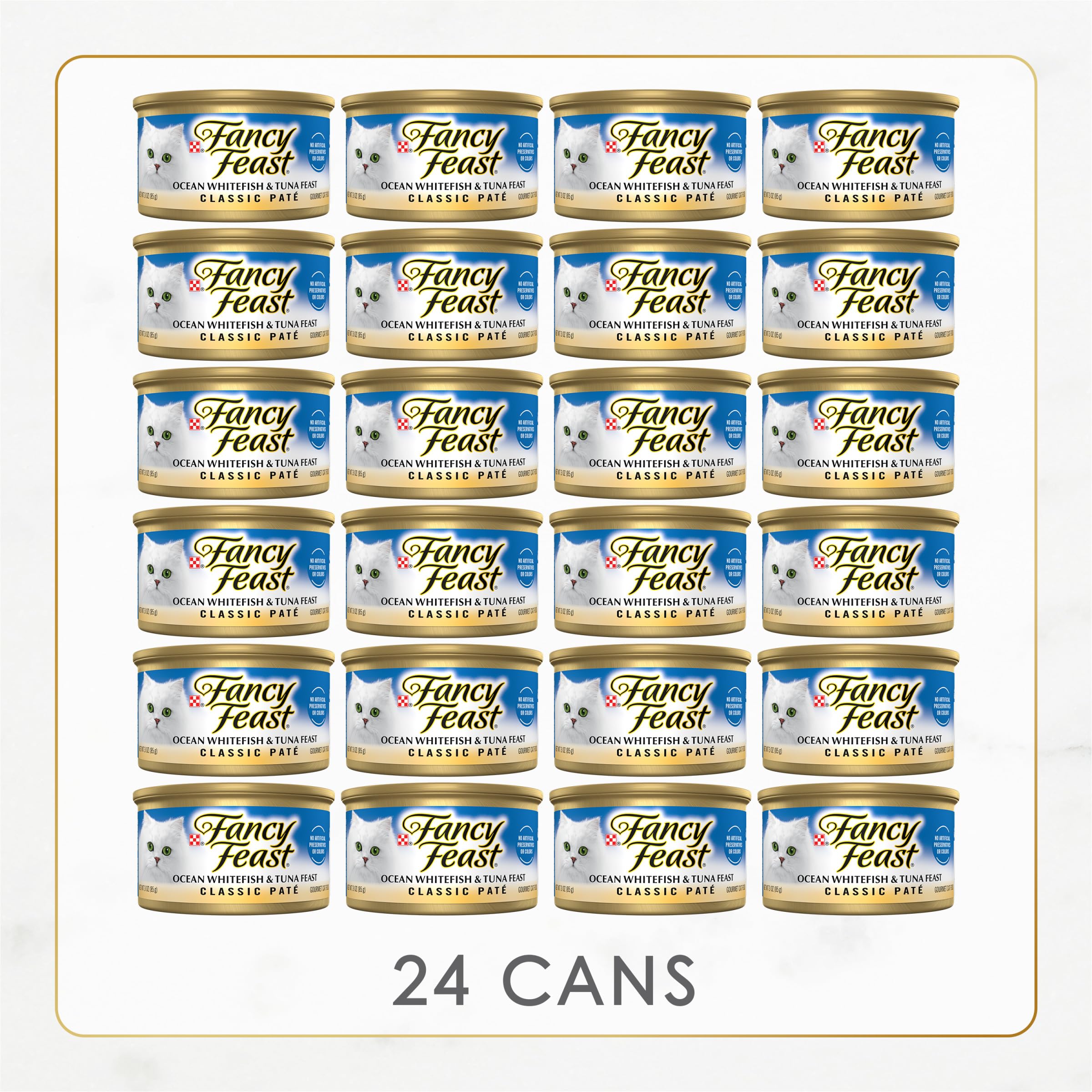 Smooth texture of Fancy Feast Classic Pate shown as a soft, appealing cat food