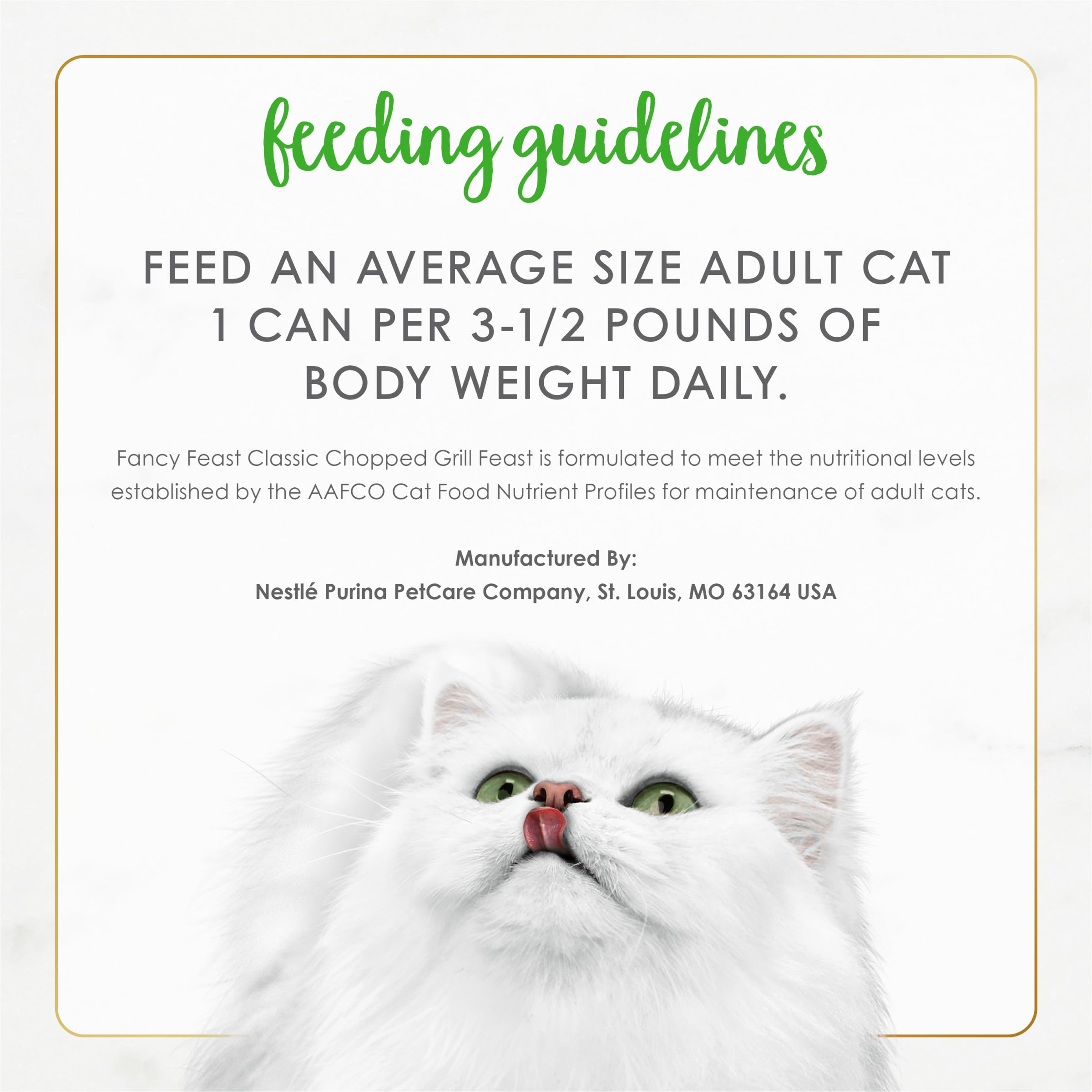 Fancy Feast Classic wet cat food provides balanced nutrition for adults