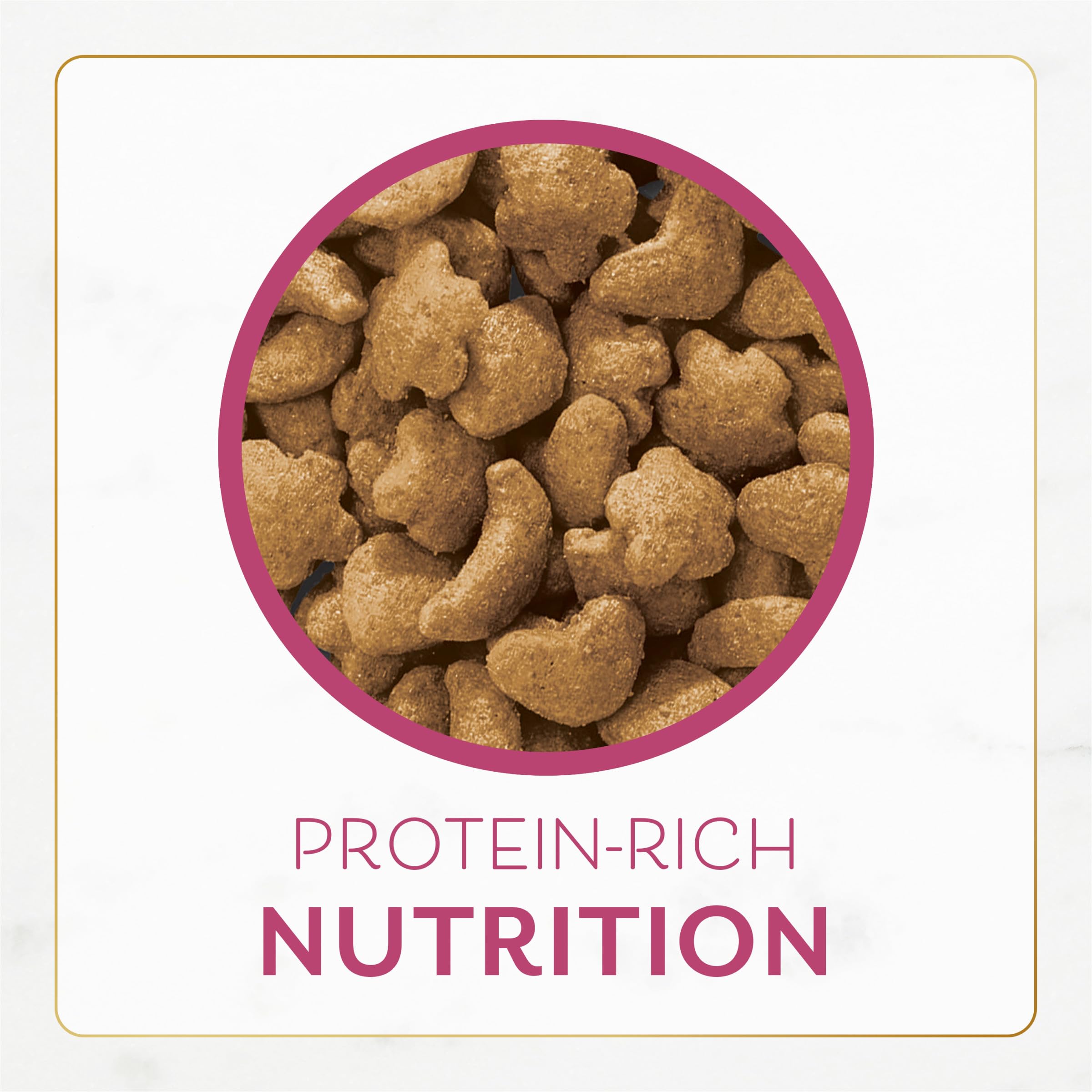 Fancy Feast complete-balanced-nutrition communicates 100 percent nutrition in every serving.